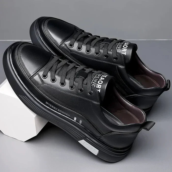 Leganz - Lässige Leder-Sneaker im flachen Sportstil