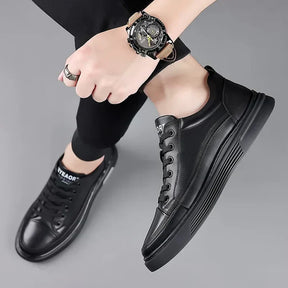 Leganz - Lässige Leder-Sneaker im flachen Sportstil