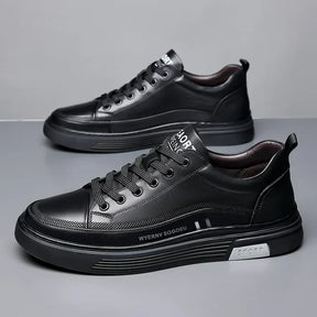 Leganz - Lässige Leder-Sneaker im flachen Sportstil