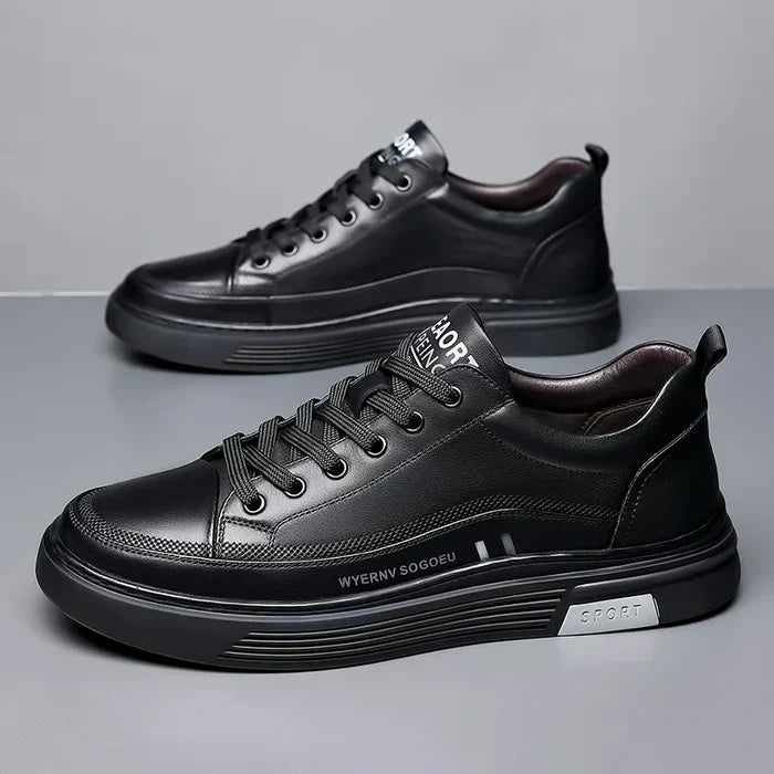 Leganz - Lässige Leder-Sneaker im flachen Sportstil