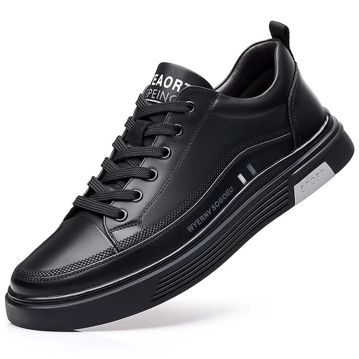 Leganz - Lässige Leder-Sneaker im flachen Sportstil