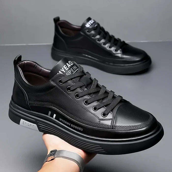 Leganz - Lässige Leder-Sneaker im flachen Sportstil