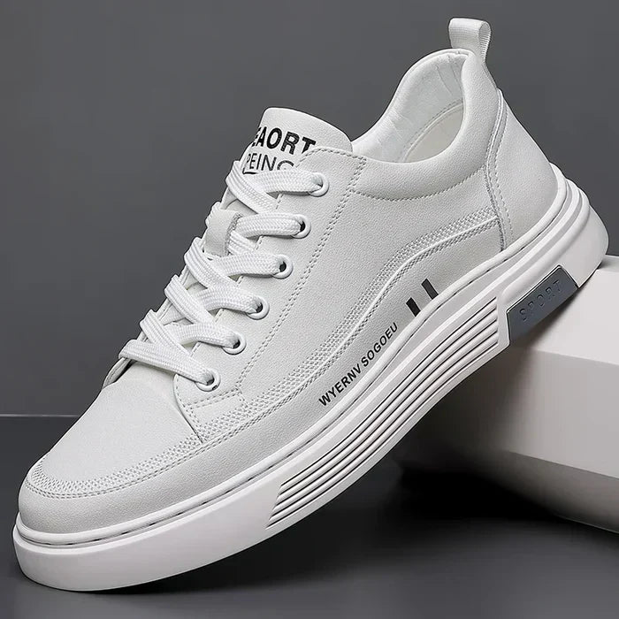 Leganz - Lässige Leder-Sneaker im flachen Sportstil