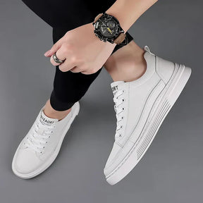 Leganz - Lässige Leder-Sneaker im flachen Sportstil