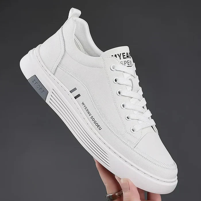 Leganz - Lässige Leder-Sneaker im flachen Sportstil