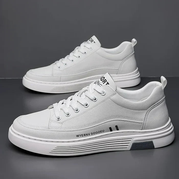 Leganz - Lässige Leder-Sneaker im flachen Sportstil