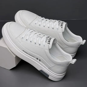 Leganz - Lässige Leder-Sneaker im flachen Sportstil