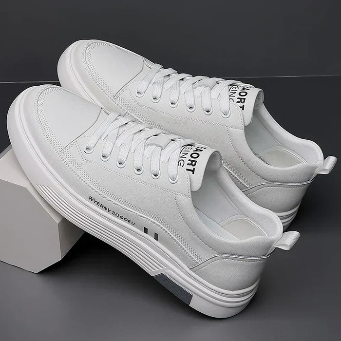 Leganz - Lässige Leder-Sneaker im flachen Sportstil