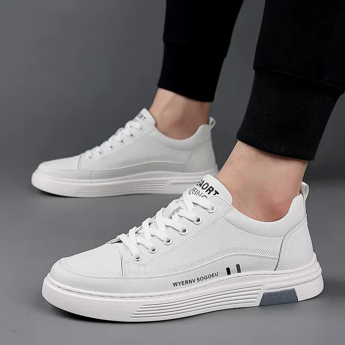 Leganz - Lässige Leder-Sneaker im flachen Sportstil