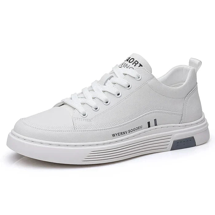 Leganz - Lässige Leder-Sneaker im flachen Sportstil